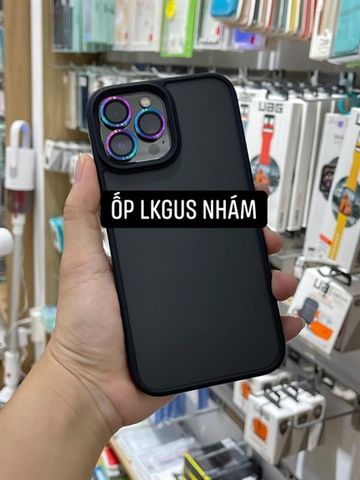  Ốp Likgus Nhám Viền Màu 12Promax (Black) 