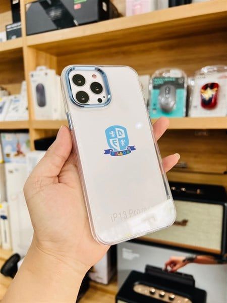 Ốp Filada Trong Viền Cam Màu 13Pro (Blue Siera)