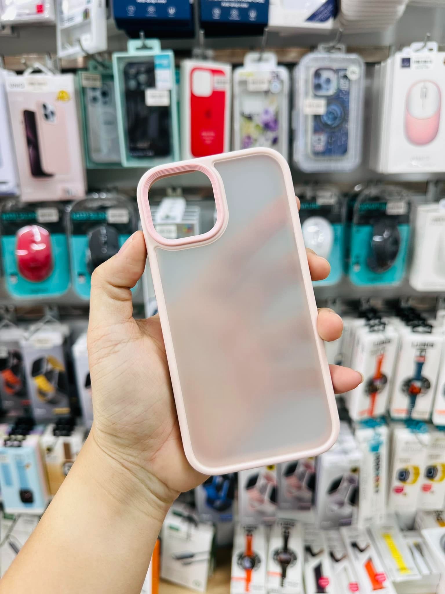 Ốp 15 Likgus Nhám Viền Màu (Hồng)