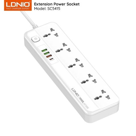  Ổ Điện LDNIO 5 Cổng + 3usb + 1TypeC 