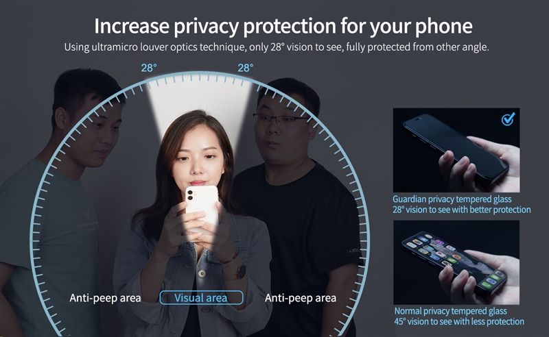 Kính Nillkin chống Nhìn Trộm 13Pro