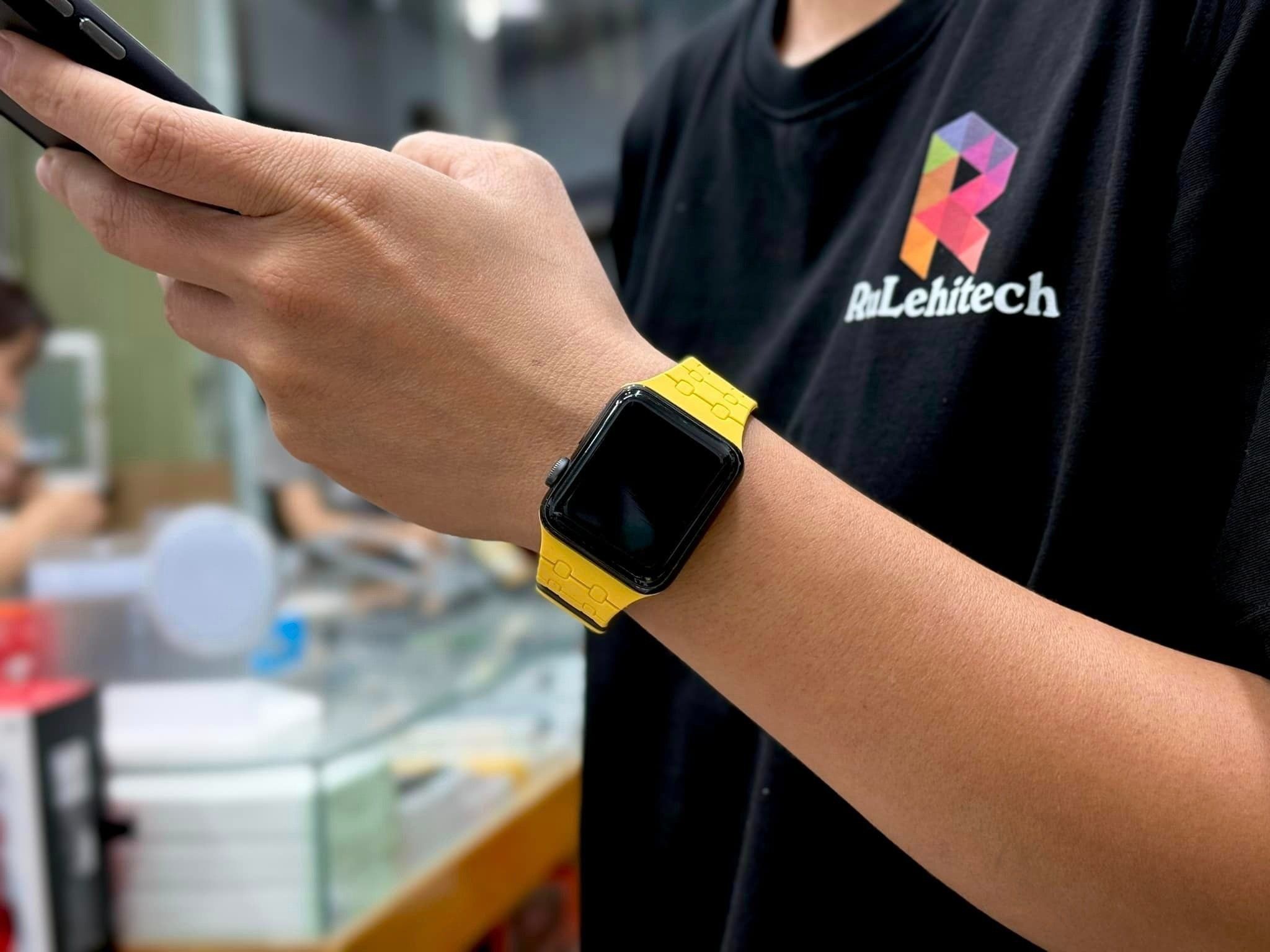 Dây Applewatch Magnetic (44/45/49mm) Vàng/Xám