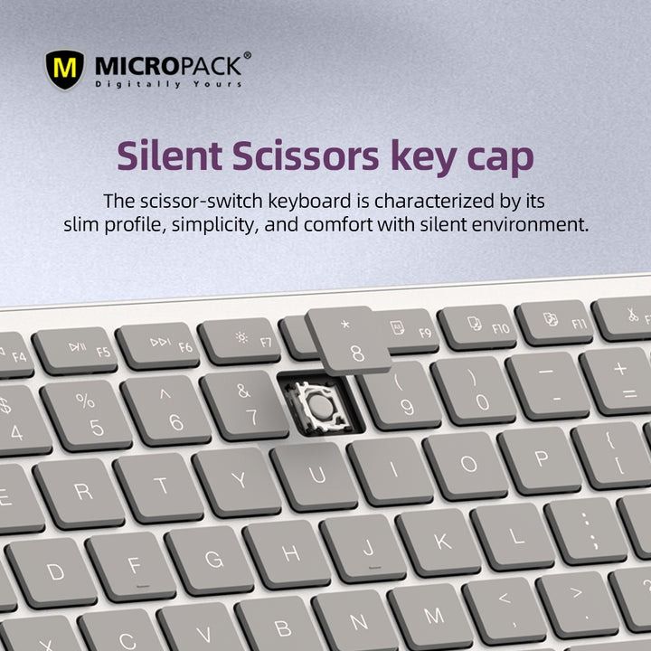 Bàn phím không dây MicroPack Lifestyle 2.4G+Bluetooth