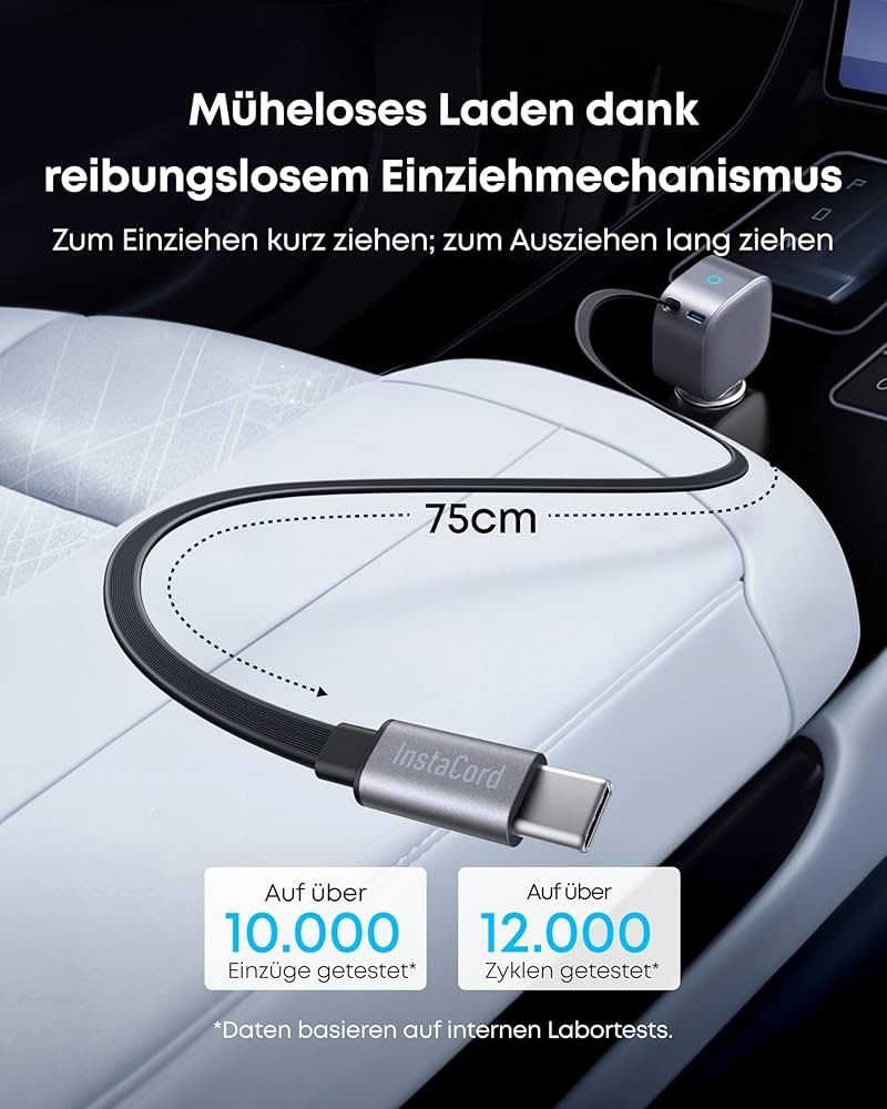 Tẩu sạc Anker Nano 75W 1C+Cáp C - A2738