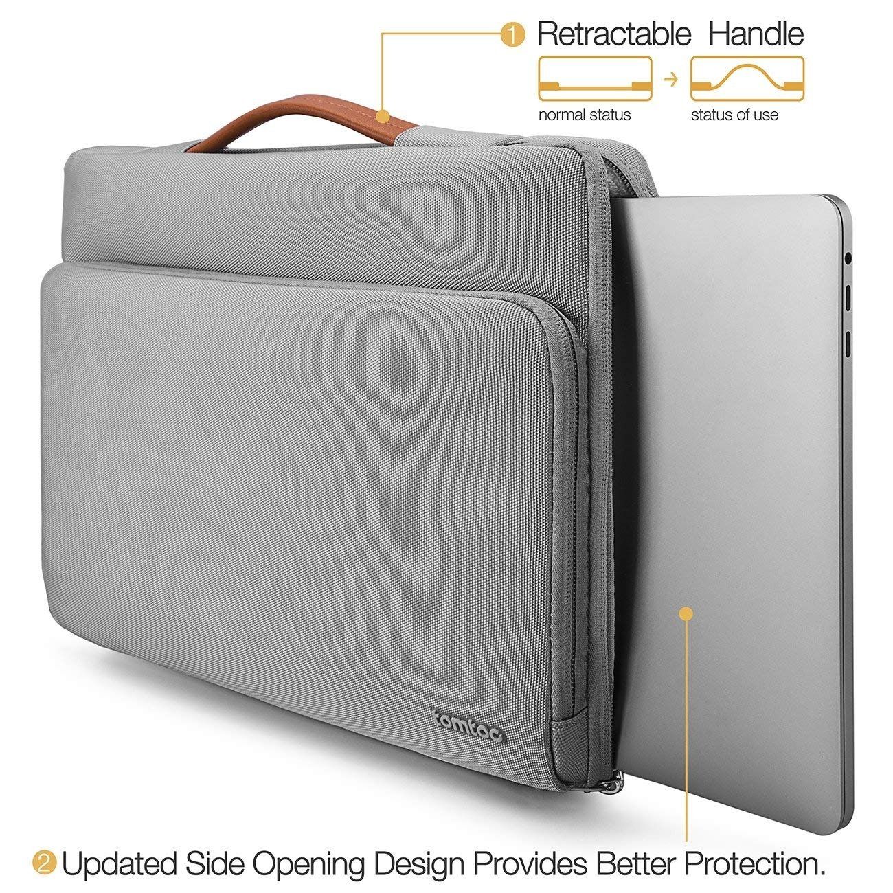 Túi Xách Tomtoc Briefcase Mac 15inh (New Gray)