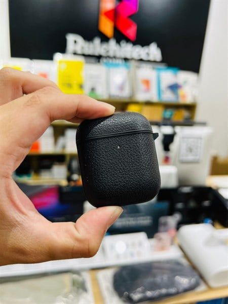 Case Airpods 2 Wiwu Leather (Đen)
