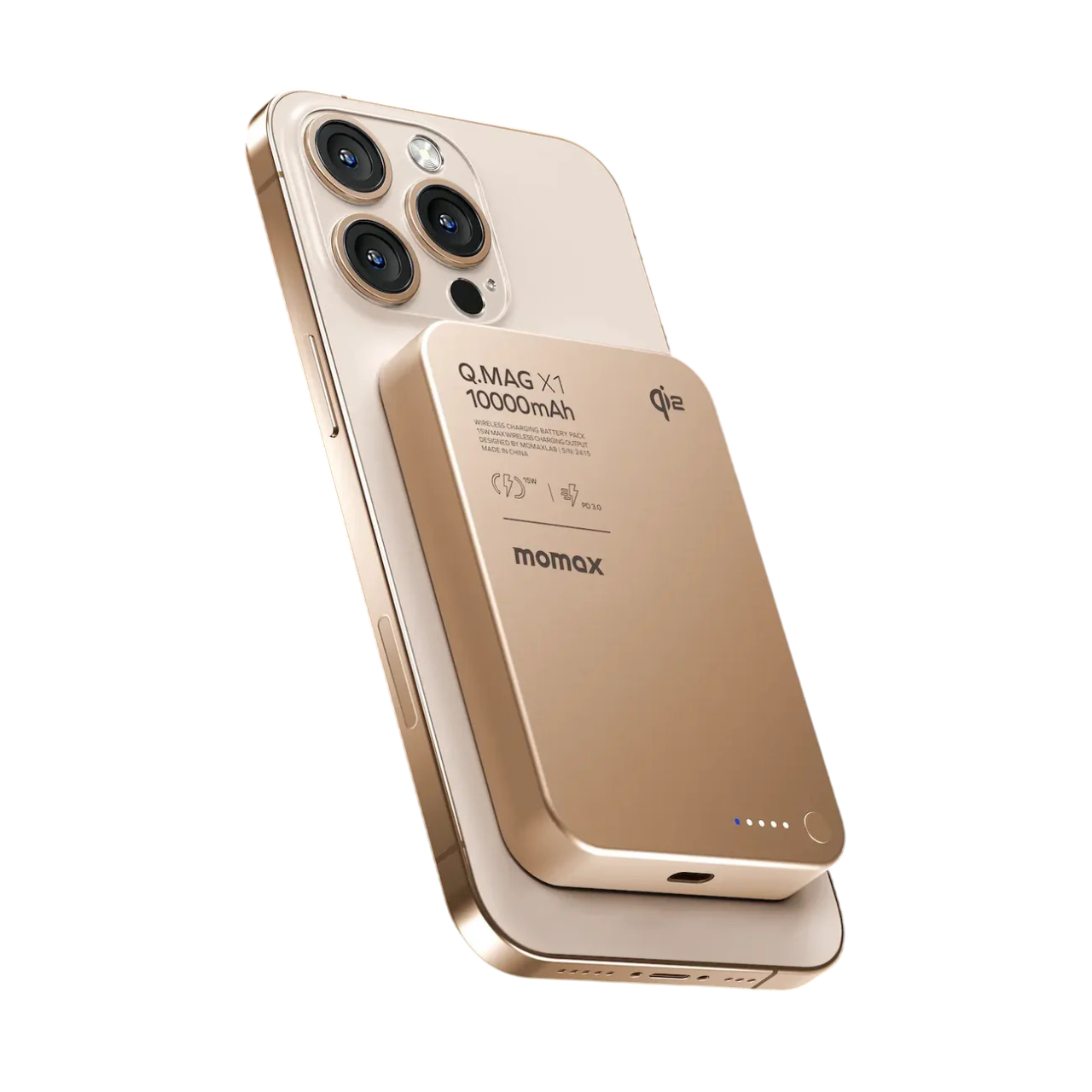 Pin Momax QMag X1 10.000mah - Qi2 (Vàng)