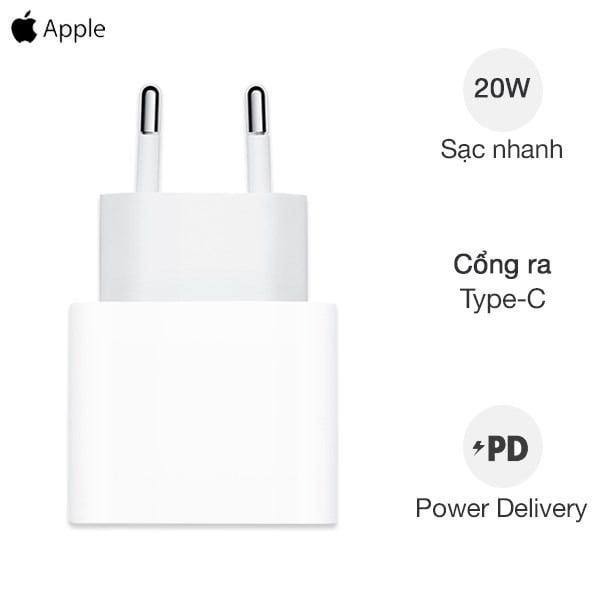 Sạc Zin Apple 20W Hàng Công ty (Bảo hành 12 tháng)