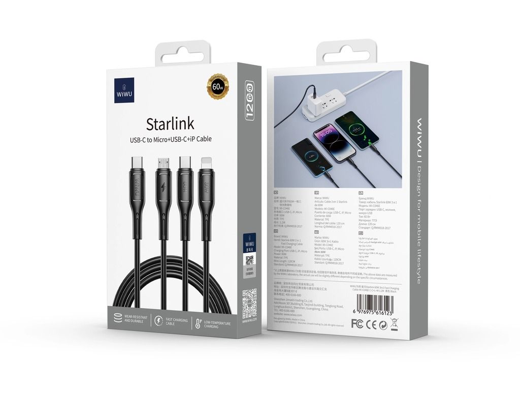 Cáp Wiwu Starlink 3in1