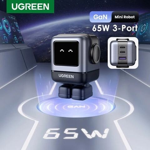  Sạc Ugreen 65W RoboGaN Mini (Xám) 