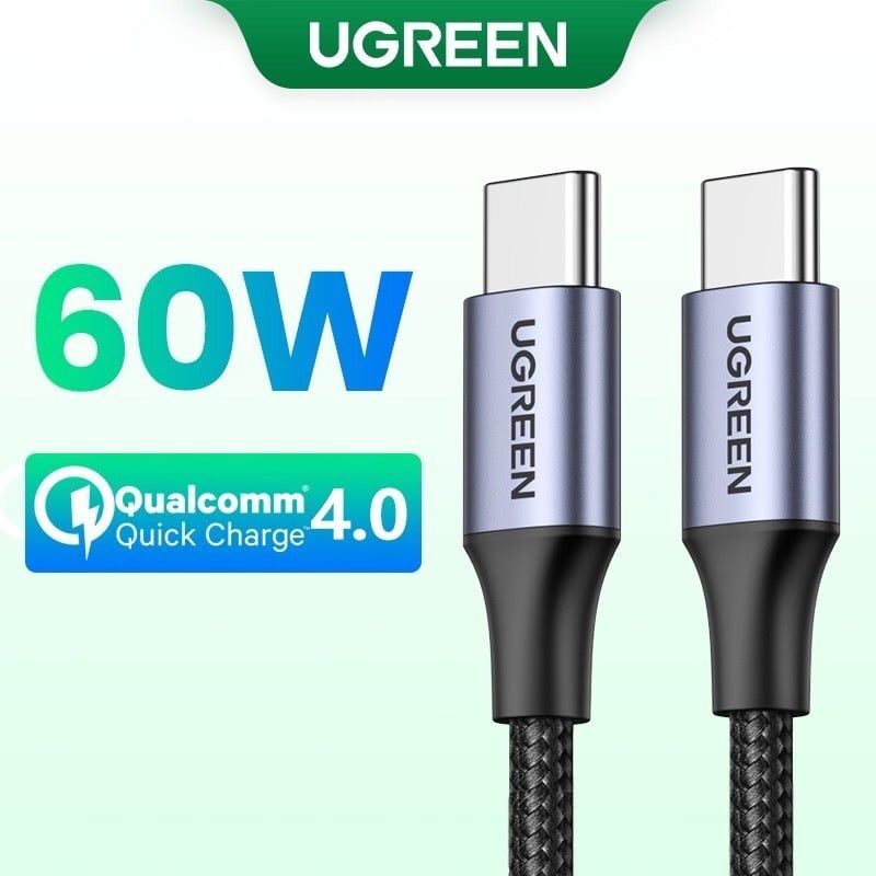 Cáp Ugreen C to C PD 60W - 50cm