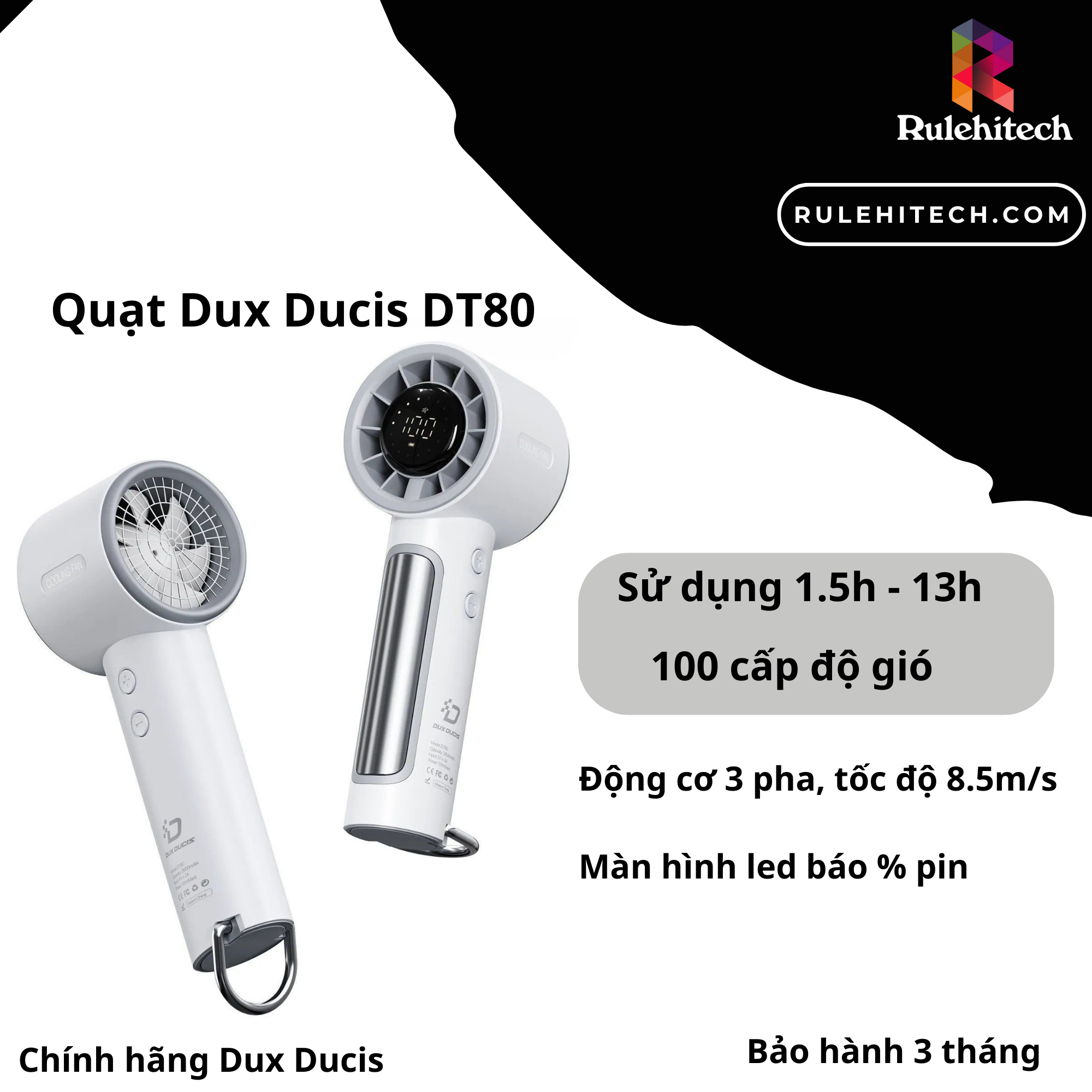 Quạt Cầm Tay Dux Ducis DT80