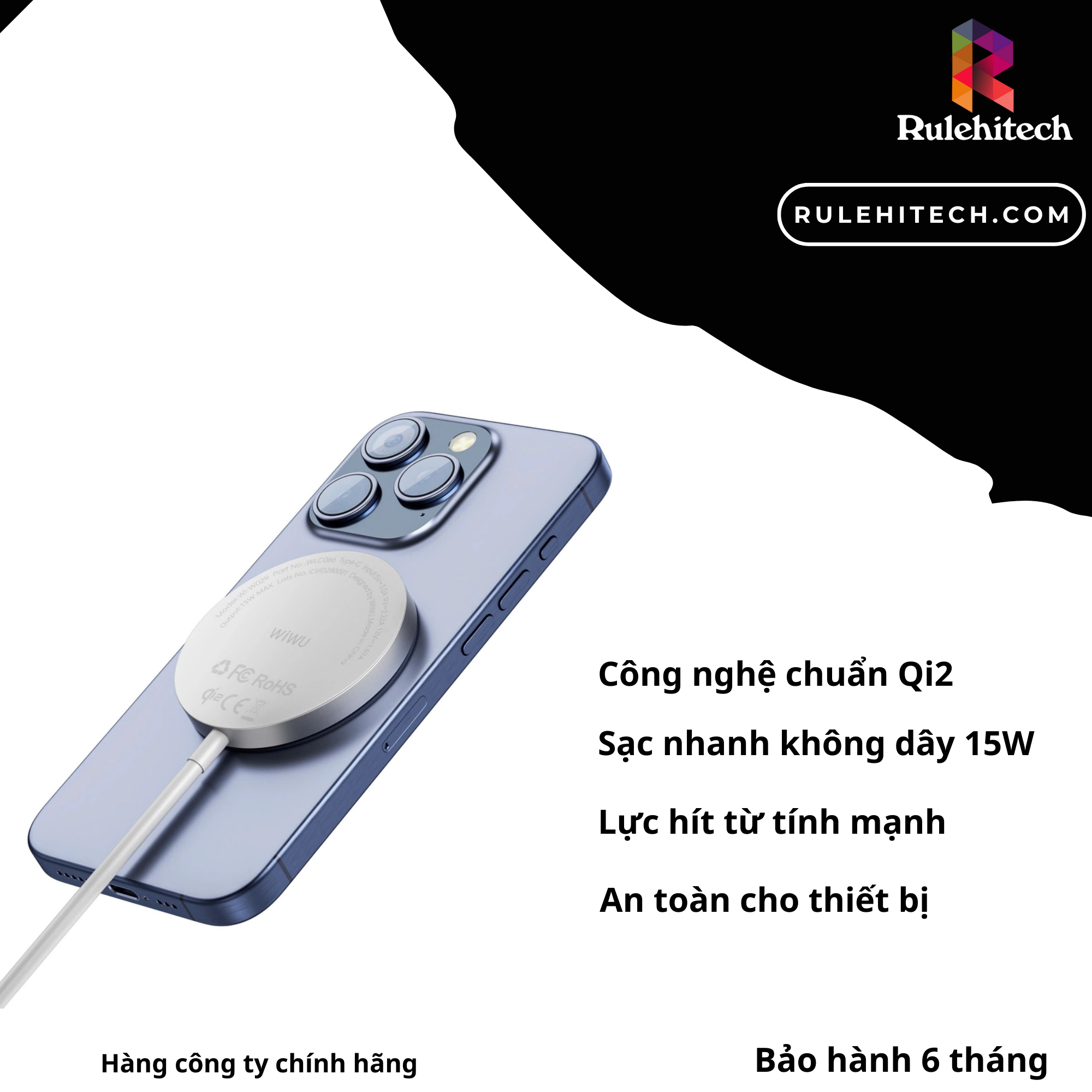 Sạc Magsafe Wiwu Qi2 W029