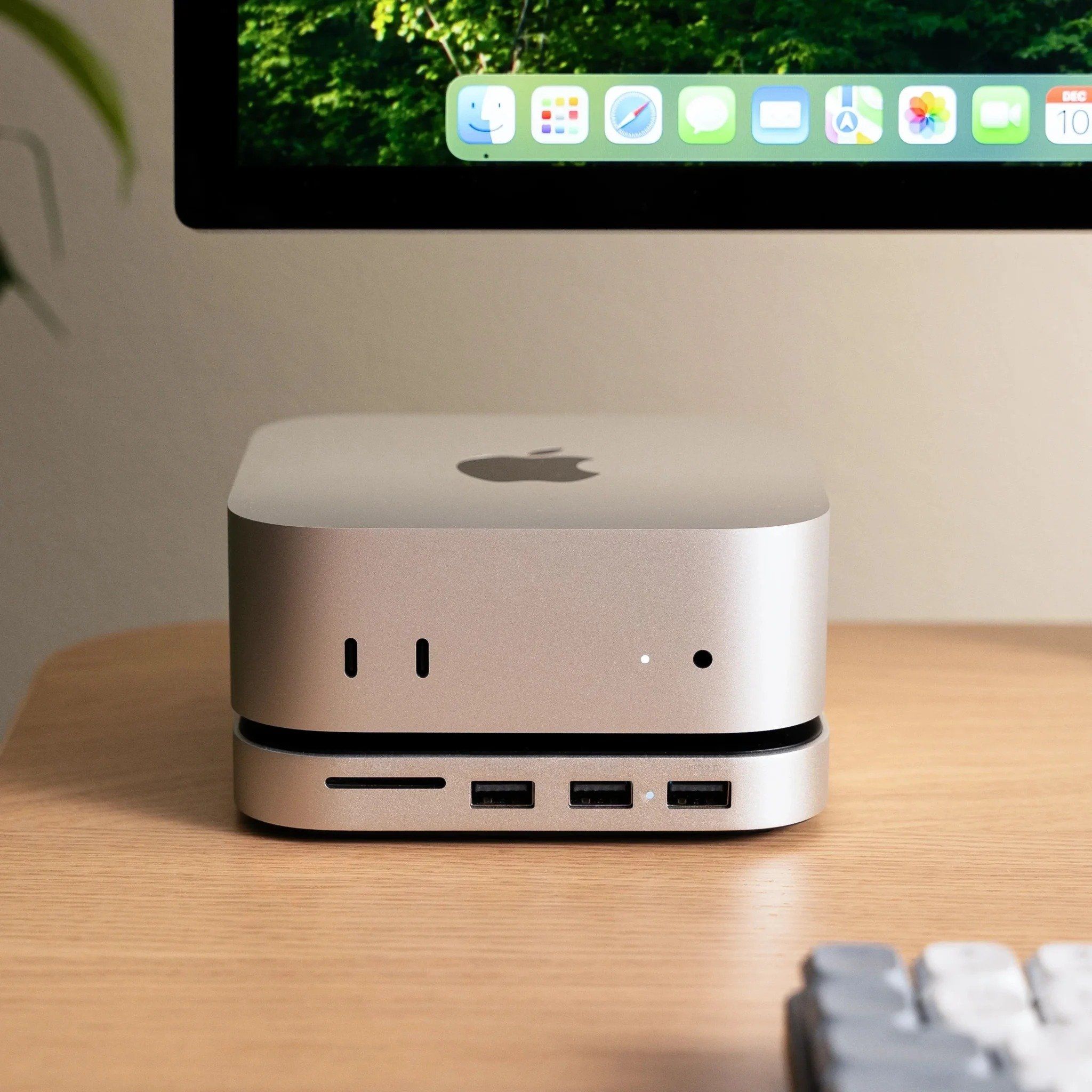Đế Kiêm Hub Chuyển Đổi Mac Mini M4 Satechi 5in1-ST-GNMMESS