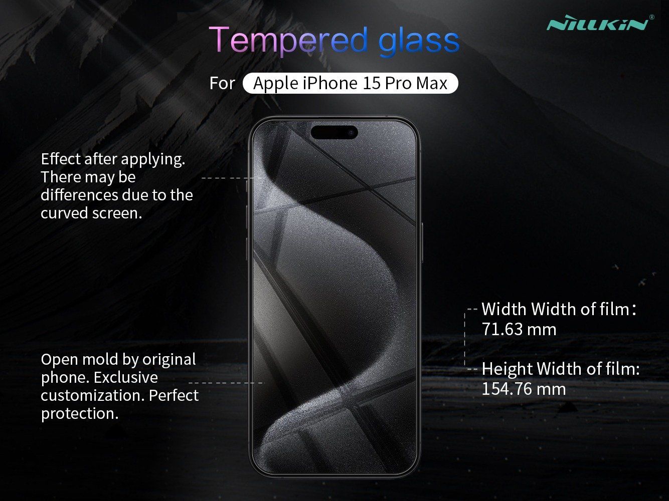 Kính 15 Pro Nillkin H+ (Không viền đen)