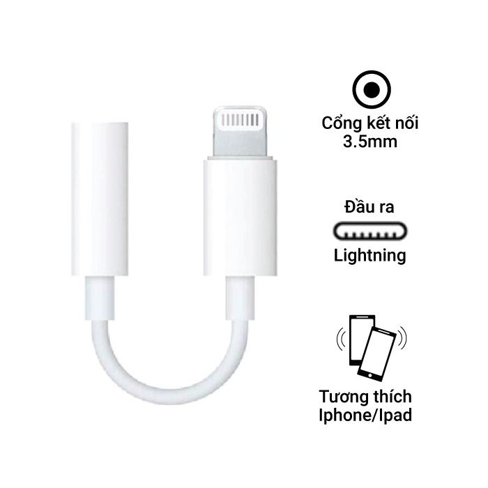 Jack Chuyển zin iphone (Lightning ra 3.5)
