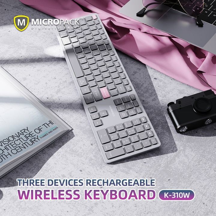 Bàn phím không dây MicroPack Lifestyle 2.4G+Bluetooth