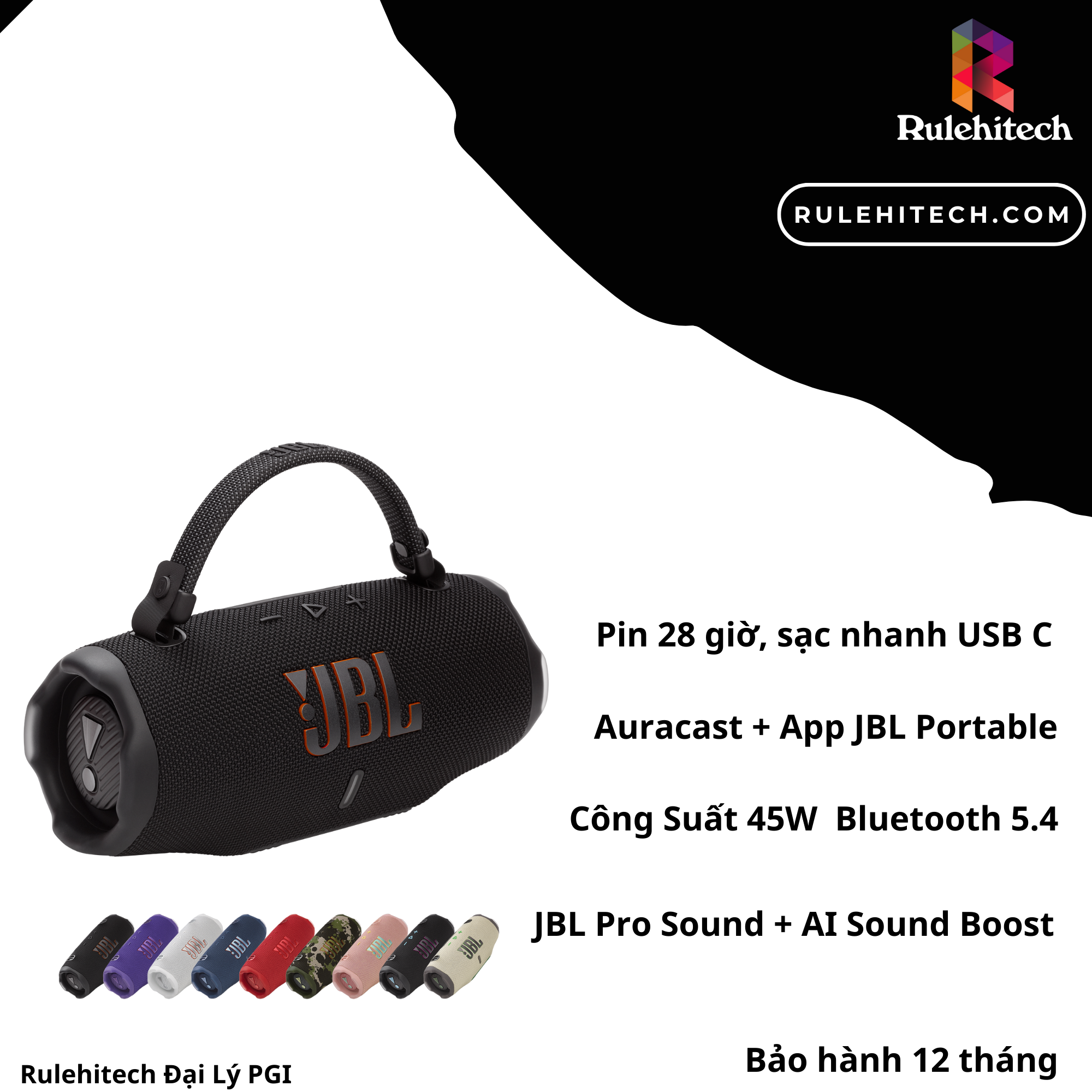 Loa JBL Charge 6 Chính Hãng PGI
