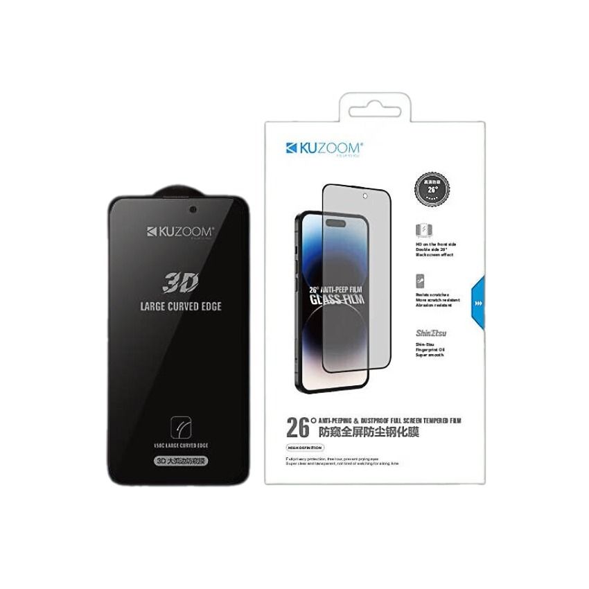 Kính 15 Pro Kuzoom 3D (Chống Nhìn Trộm)