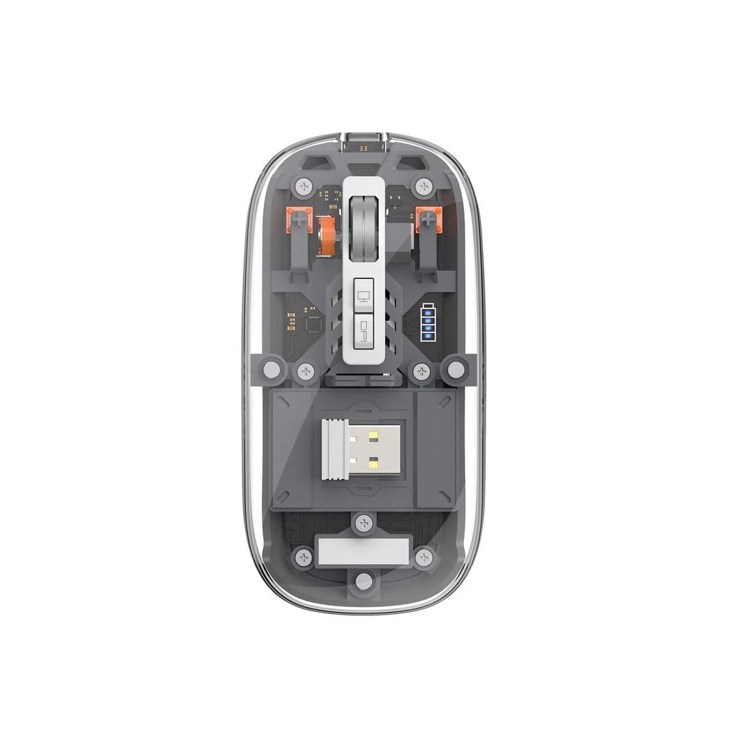 Chuột Wiwu Crystal -Xám (USB+Bluetooth)