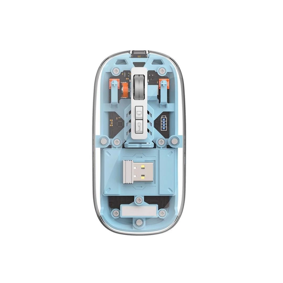 Chuột Wiwu Crystal -Xanh (USB+Bluetooth)