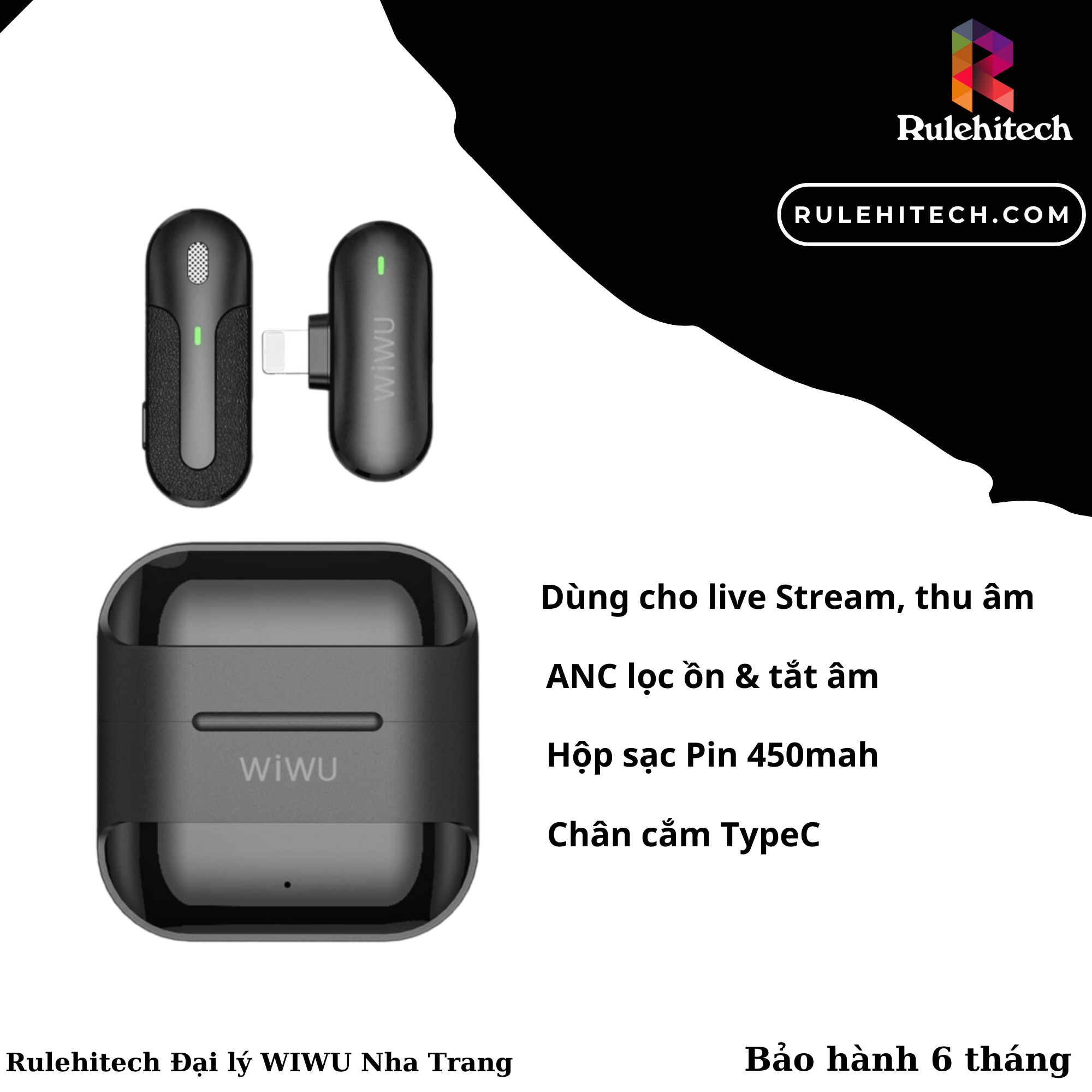 Mic Thu Âm Wiwu WM001 - 1 Mic (Cổng TypeC)