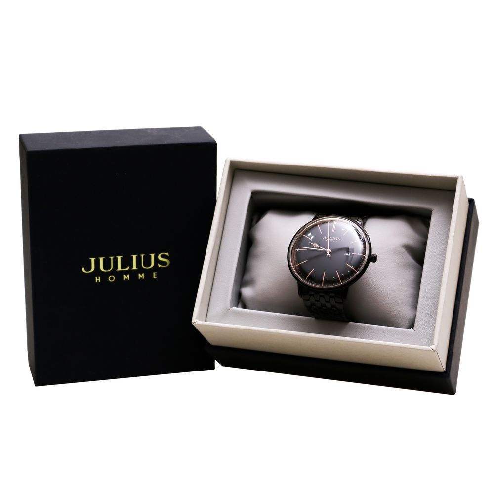  Đồng hồ nam Julius JAH-130 dây da đen - SIze 40 