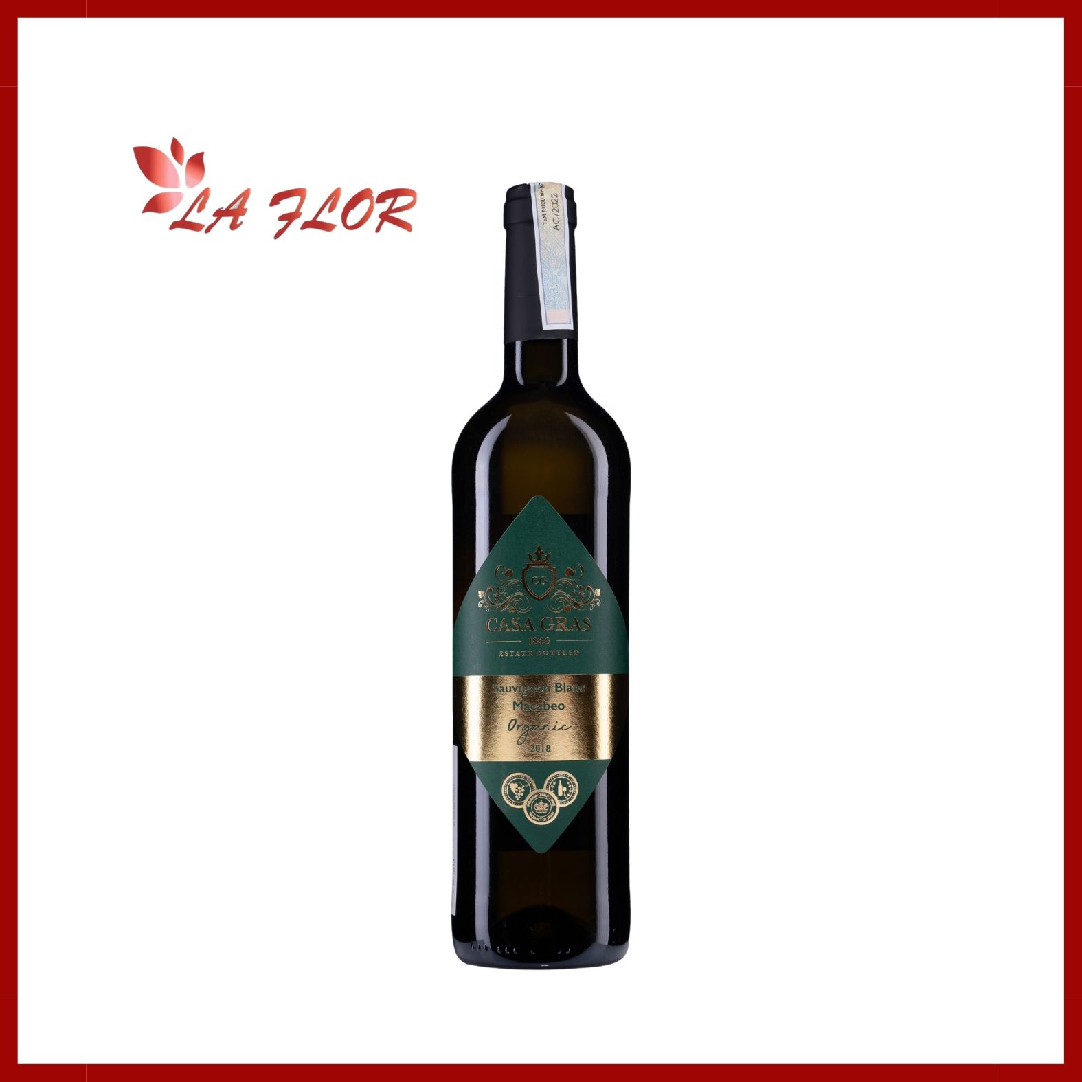 Rượu vang Casa Gras Macabeo Sauvignon Blanc Organic