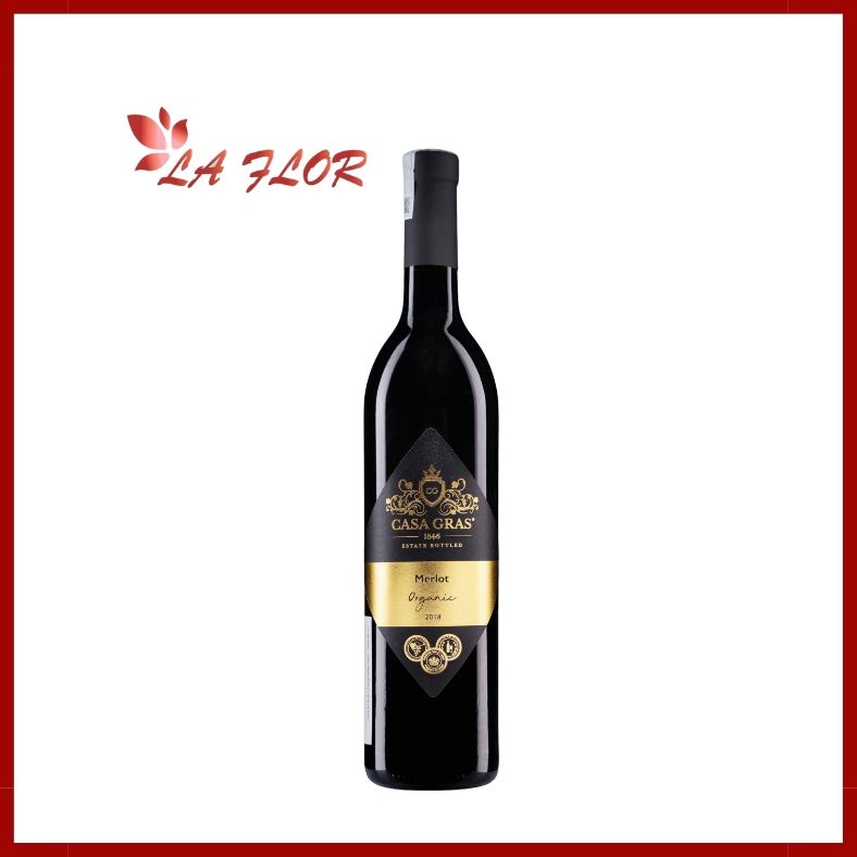 Rượu vang Casa Gras Merlot Organic 2018