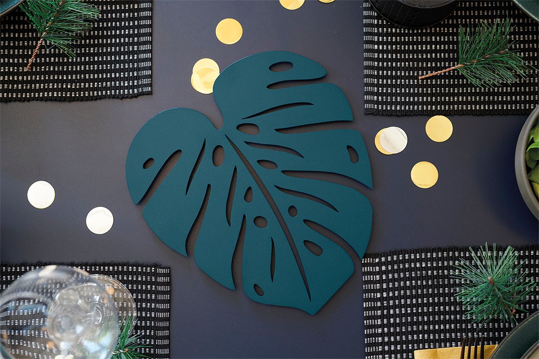 Khay BOUQUET SAUVAGE - MONSTERA 24 x 22