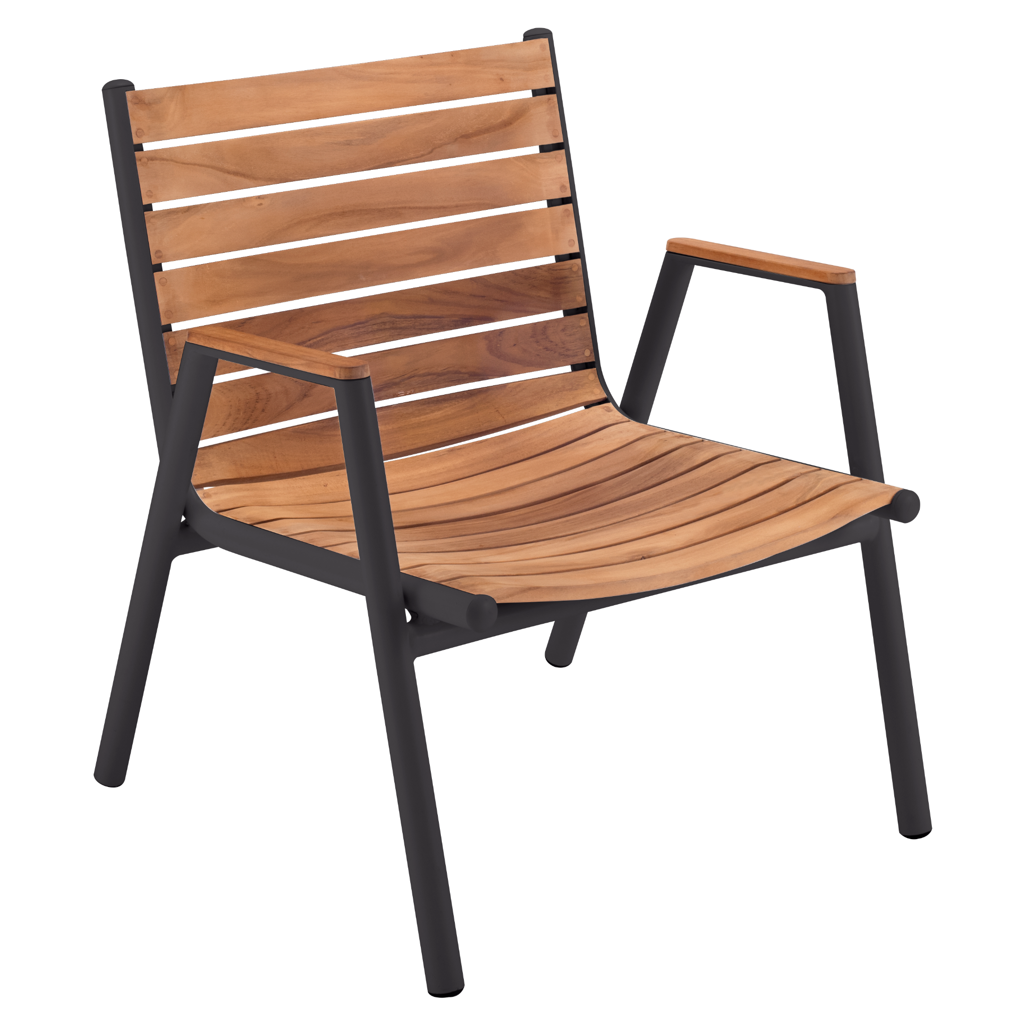 PILOTIS Teak Low Armchair