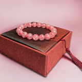 Vòng đá tường vi - rhodonite - loại trong