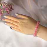Vòng đá tường vi - rhodonite - loại trong