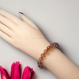 Vòng đá thạch anh tóc nâu đỏ (Size lớn)