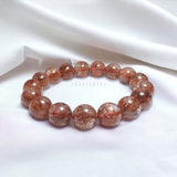 Vòng đá thạch anh tóc nâu đỏ (Size lớn)