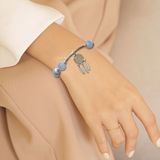 Vòng đá aquamarine mix bạc 925