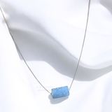 Dây chuyền mặt lu thống aquamarine