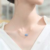 Dây chuyền mặt lu thống aquamarine