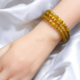 Chuỗi quấn 3 vòng mắt hổ vàng tâm