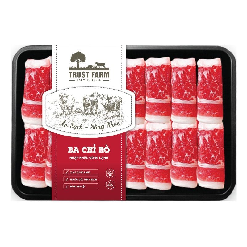 BA CHỈ BÒ NHẬP KHẨU ĐÔNG LẠNH TRUST FARM (KHAY 300G) - ÚC