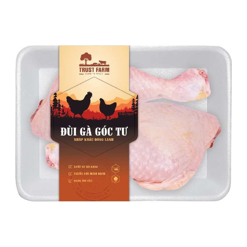 ĐÙI GÀ GÓC TƯ NHẬP KHẨU ĐÔNG LẠNH TRUST FARM (KHAY 500G) - MỸ