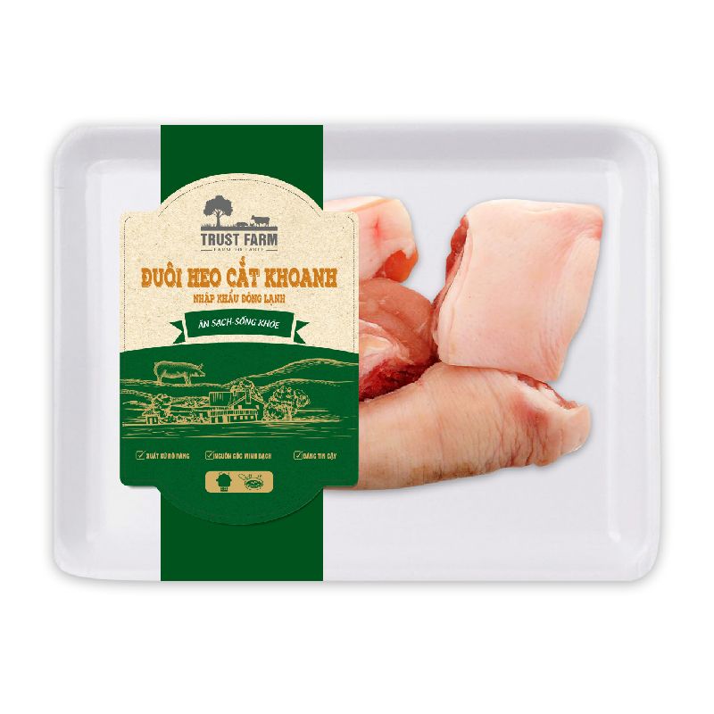 ĐUÔI HEO CẮT KHOANH NHẬP KHẨU ĐÔNG LẠNH TRUST FARM (KHAY 500G) - Ý