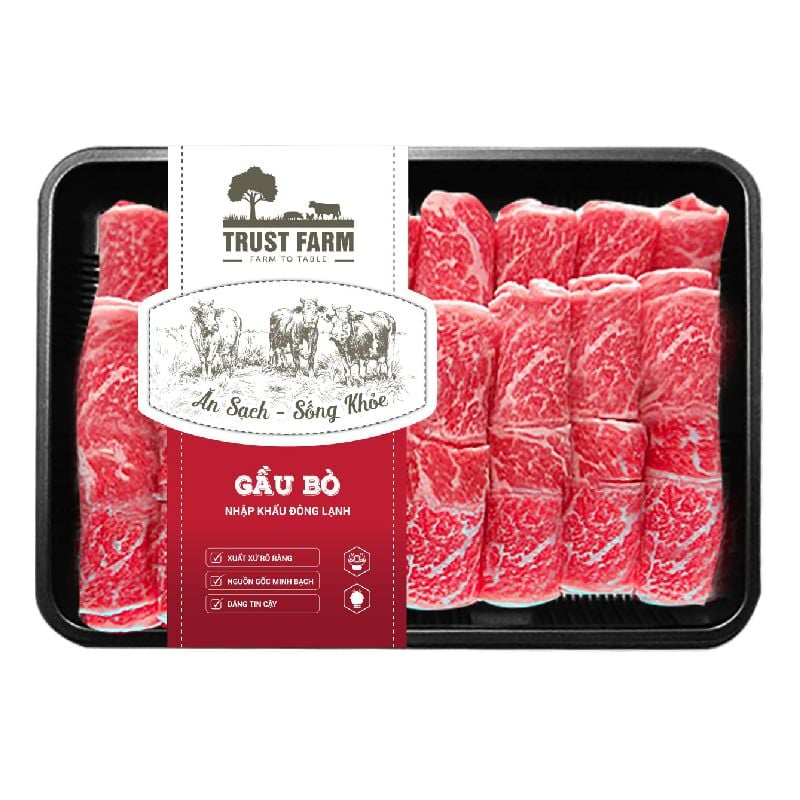 GẦU BÒ NHẬP KHẨU ĐÔNG LẠNH TRUST FARM (KHAY 300G) - ÚC