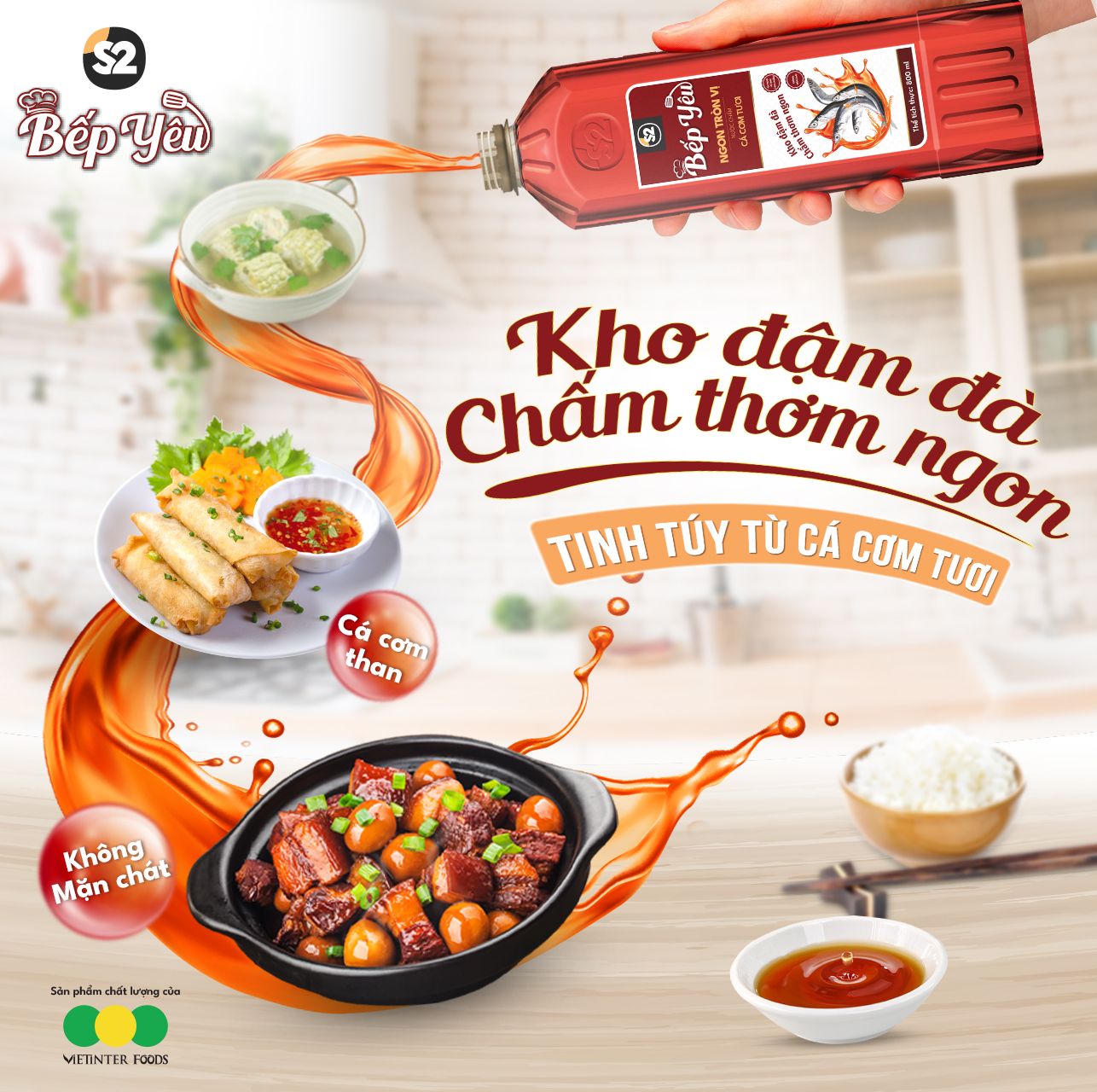 NƯỚC CHẤM BẾP YÊU CÁ CƠM TƯƠI - NGON TRÒN VỊ 800ML