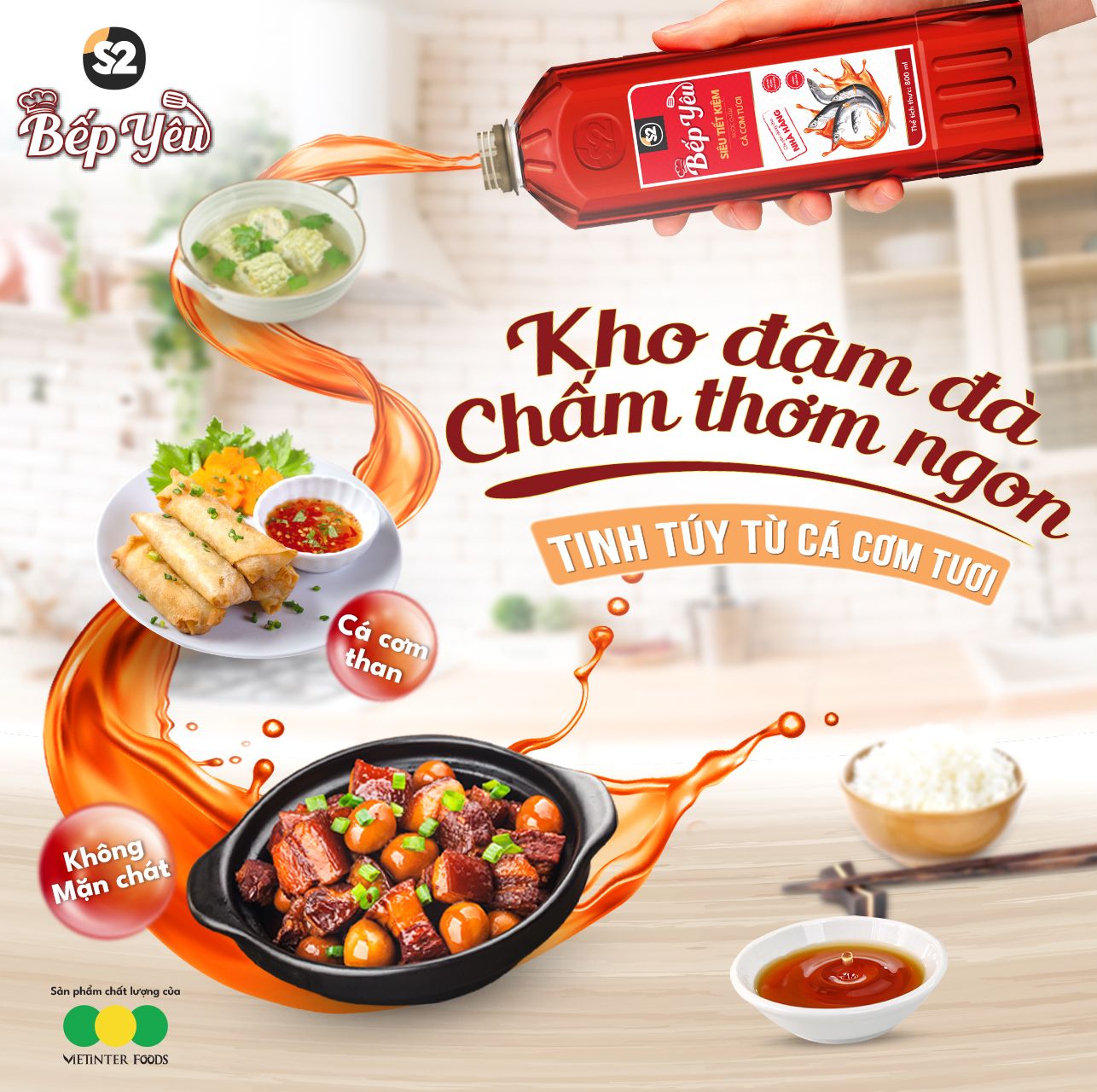 NƯỚC CHẤM BẾP YÊU CÁ CƠM TƯƠI - SIÊU TIẾT KIỆM 800ML