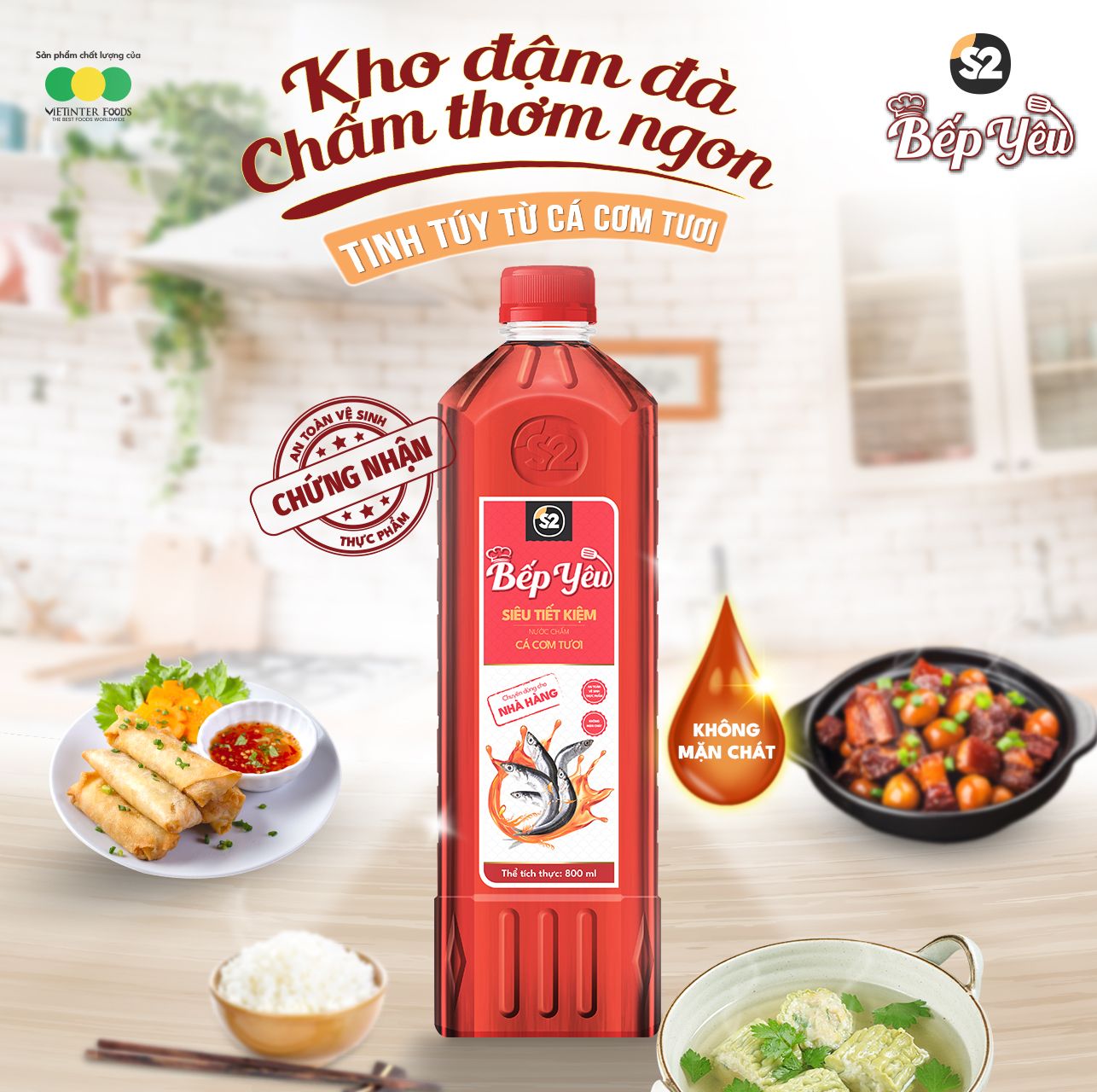 NƯỚC CHẤM BẾP YÊU CÁ CƠM TƯƠI - SIÊU TIẾT KIỆM 800ML