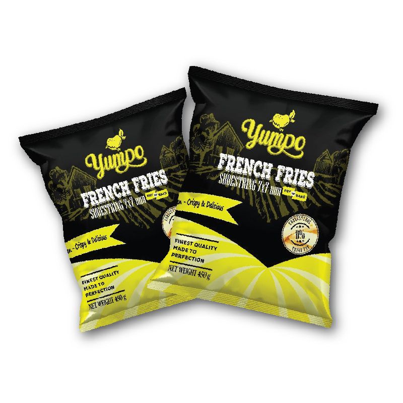 KHOAI TÂY NHẬP KHẨU ĐÔNG LẠNH YUMPO FRENCH FRIES SHOESTRING CẮT THẲNG 7x7MM (TÚI 1KG) - ẤN ĐỘ