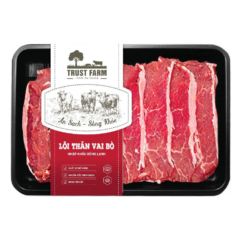LÕI THĂN VAI BÒ NHẬP KHẨU ĐÔNG LẠNH TRUST FARM (KHAY 300G) - ÚC
