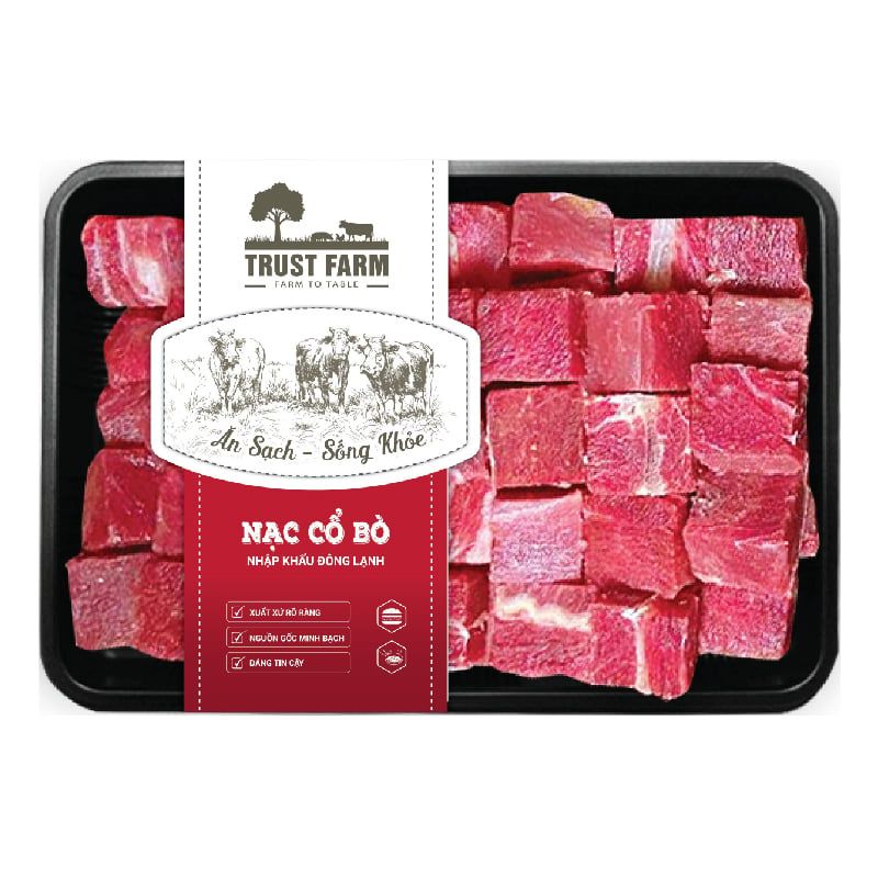 NẠC CỔ BÒ NHẬP KHẨU ĐÔNG LẠNH TRUST FARM (KHAY 300G) - ÚC