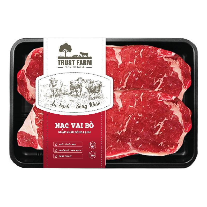 NẠC VAI BÒ NHẬP KHẨU ĐÔNG LẠNH TRUST FARM (KHAY 300G) - ÚC
